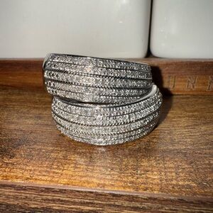 Diamond hoop earrings